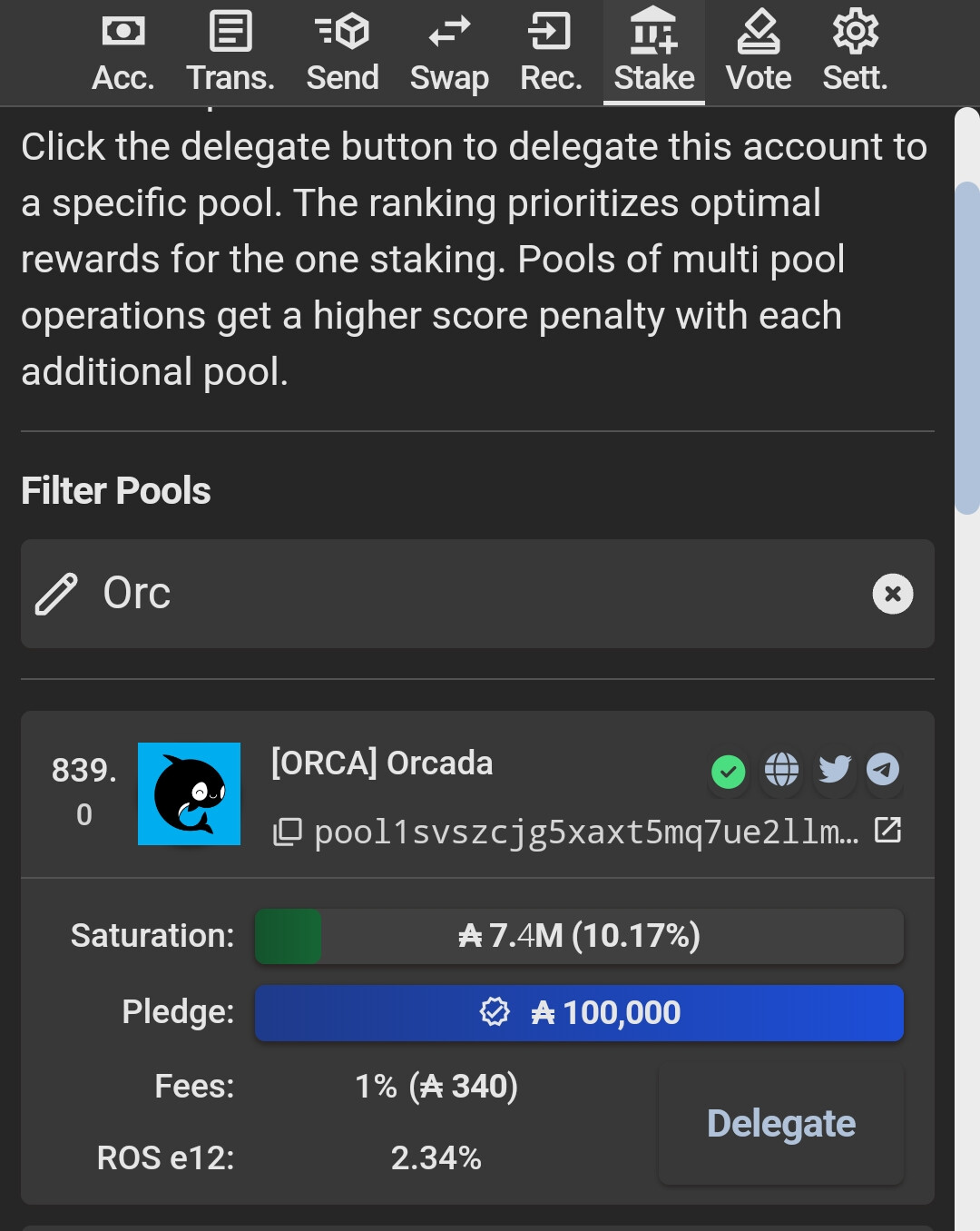 native token pools