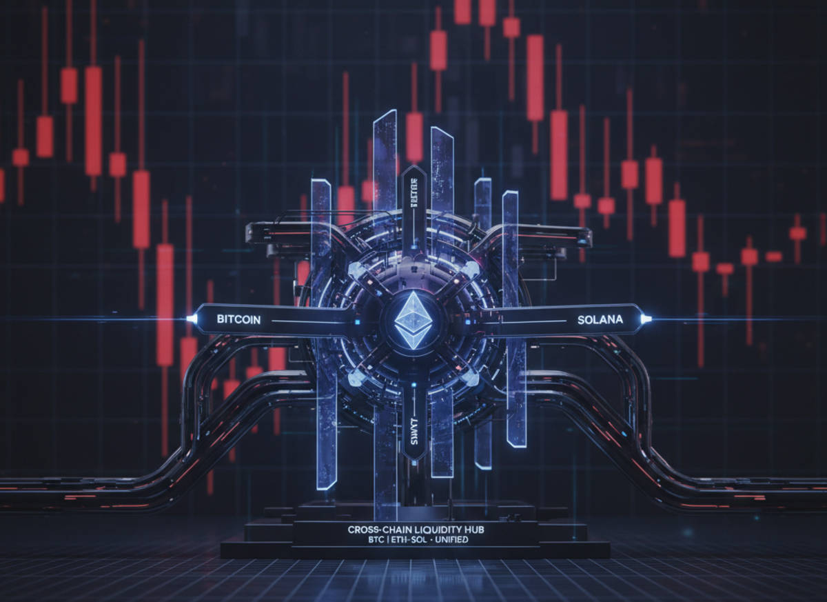 Illustration of liquidity flowing across L3 appchain bridges with deep pools minimizing slippage in blockchain DeFi networks